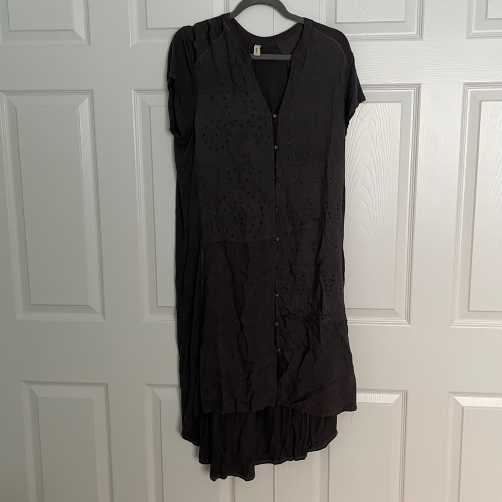 Anthropologie High Low eyelet dress